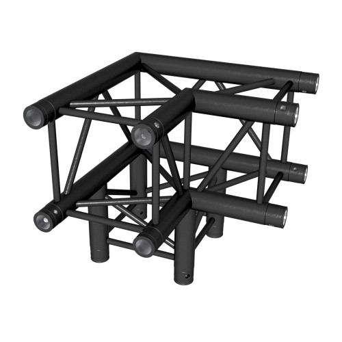 Przejdź do produktu CONTESTAGE Narożnik kratownicy aluminiowej Quatro 3D 3-kierunkowy 90° czarny QUATRO-A02