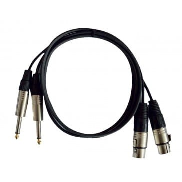 Przejdź do produktu HILEC CL-42/1.5 przewód kabel sygnałowy 2x jack mono 6,3mm - 2x XLR żeński 1,5m