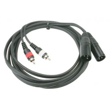 Przejdź do produktu HILEC CL-26/3 przewód kabel 2x cinch RCA - 2x XLR męski 3m