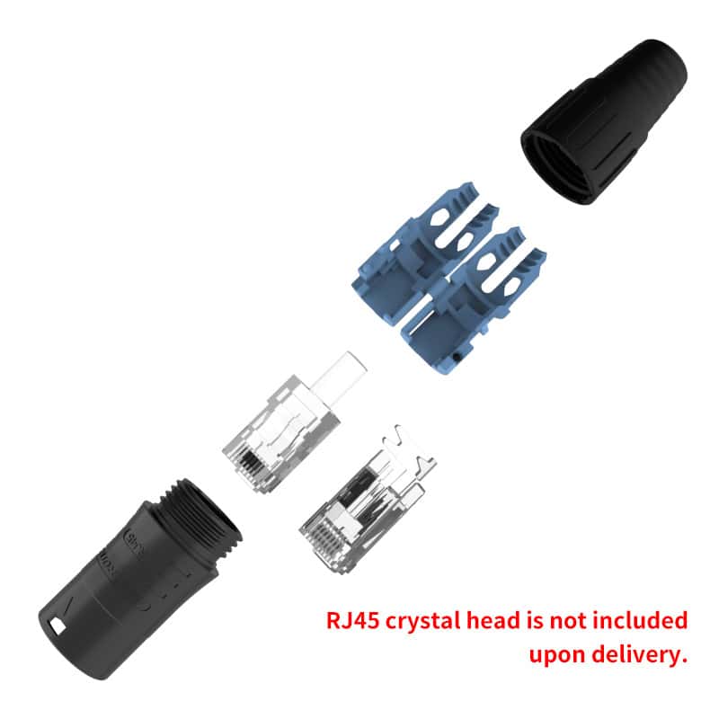 SEETRONIC SE8MC-1-30-B-LOD WTYK RJ45 Czarny