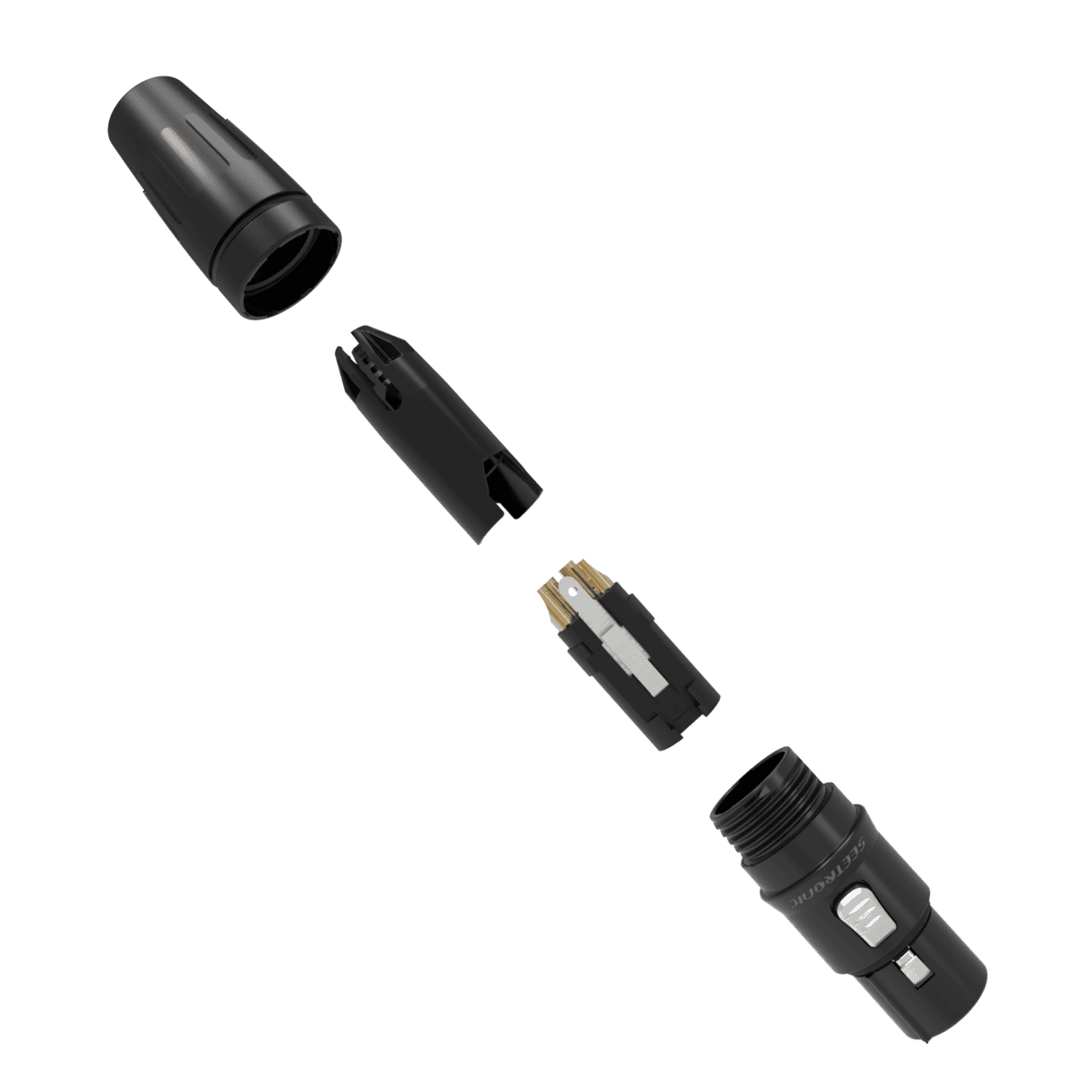 SEETRONIC SCHF4-B WTYK XLR 4-PIN ŻEŃSKI Czarny